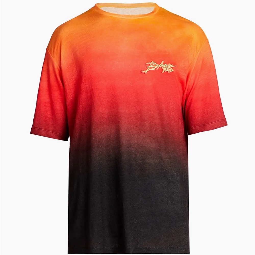 Balmain Sunset Ombré Short Sleeve Tee